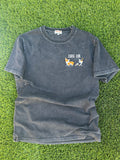 Black Washed Corgi Con Embroidered Tee