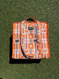Tote-ally Pawsome Orange Plaid Tote