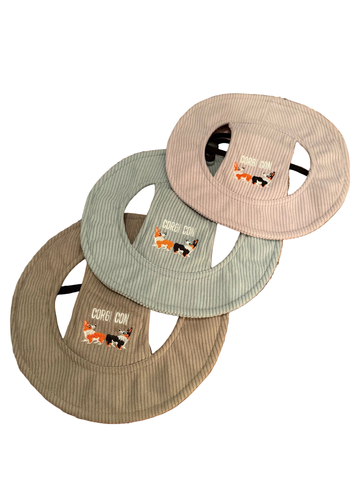 Corgi Con Logo Corduroy Dog Hat
