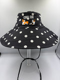 Black Polka Dot Sun Hat