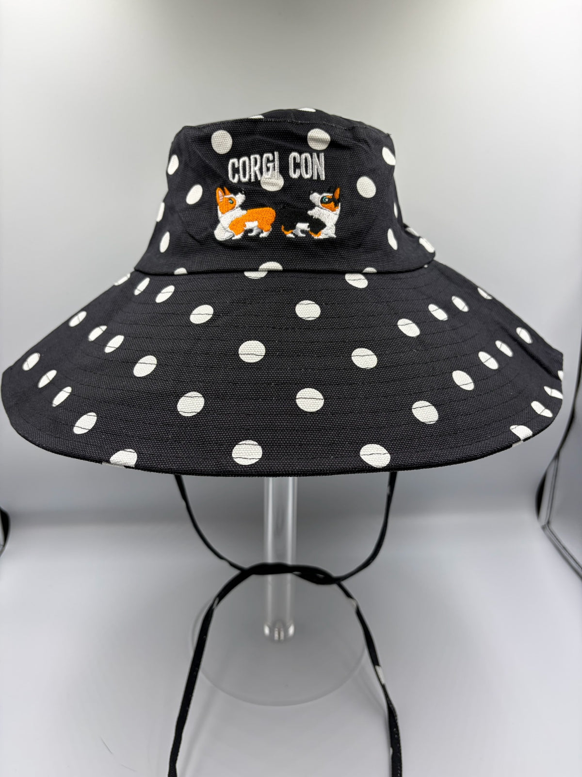 Black Polka Dot Sun Hat